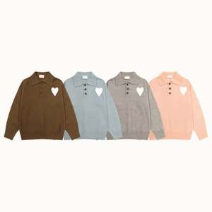 Suéteres personalizados para hombre, suéteres de invierno con parches bordados, suéteres casuales, suéteres de punto. - Product Image 5