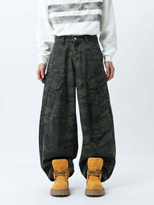 Kai6007/Pantalon décontracté de style américain, camouflage, vêtements de travail, pantalon ample pour homme, jambe large, machette, nouveau modèle 2026, grande taille - Product Image 1