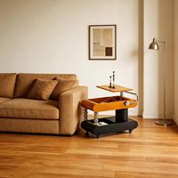 Table d'appoint multifonctionnelle en bois massif de style italien minimaliste moderne, table relevable carrée, mobilier de salon