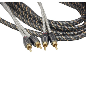 Câbles RCA 5m, câble audio en cuivre pur, gaine tressée, mâle-mâle, pour amplificateur de voiture, connexion de subwoofer - Product Image 3