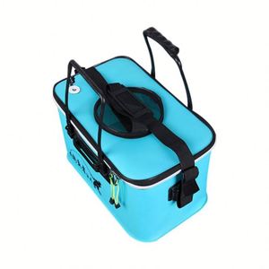 Collapsible Canvas Fishing Backpack Fishing <b>Rod</b> <b>Holder</b> Waterproof 10L Capacity Three-Layer Design Includes Rack-Fishing Gear - Product Image 1