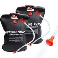 Douche solaire portable 20L pour la plage, la natation et le camping avec pommeau de douche marche/arrêt