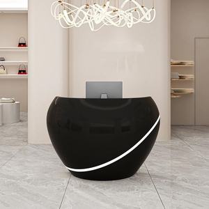 <span class=keywords><strong>Petit</strong></span> comptoir avant <span class=keywords><strong>de</strong></span> luxe rond personnalisé réception pour centre sportif réception au <span class=keywords><strong>design</strong></span> moderne et incurvé pour <span class=keywords><strong>salon</strong></span> <span class=keywords><strong>de</strong></span> beauté - Product Image 6