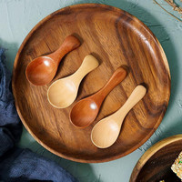 Cuillère à sel miniature en bois biodégradable certifiée FDA LFGB FSC, écologique et élégante, avec logo personnalisé pour épices, sels de bain, café