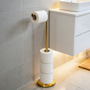 In Stock <strong>Free</strong> <strong>Standing</strong> Bathroom <strong>Toilet</strong> Tissue Paper <strong>Roll</strong> <strong>Holder</strong> Stand Stainless Steel <strong>Toilet</strong> Paper <strong>Holder</strong> <strong>Standing</strong> - Product Image 1