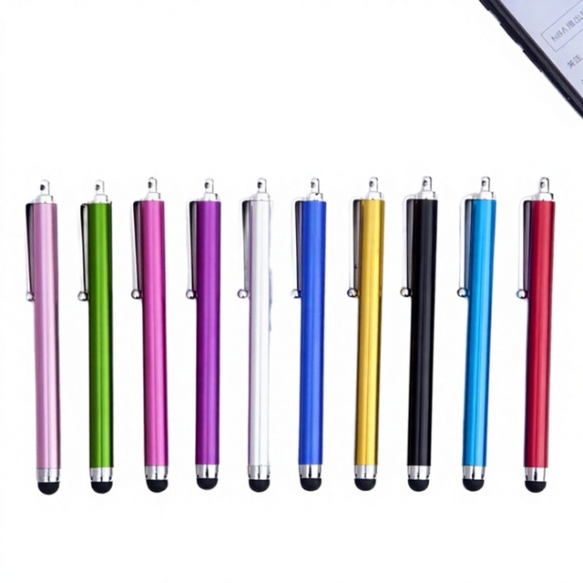 Wholesale WenKu 18.5cm Passive Capacitive Stylus Pen Replaceable Nib Mesh Tip Direct Manufacturer Metal for Android