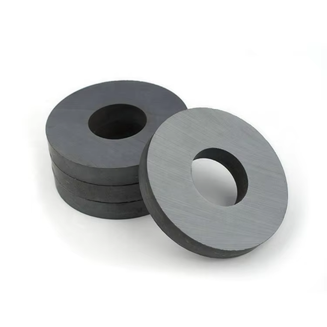 Professional China Manufacture Permanent Barium Magnetic Subwoofer Motor Magnet Big Ring Ferrite Speaker Magnet