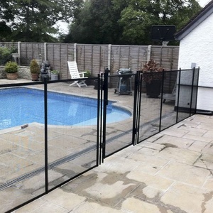 Clôture de piscine temporaire en aluminium, fine, amovible, rétractable, avec lames en maille, <span class=keywords><strong>pour</strong></span> la sécurité de la natation - Product Image 5