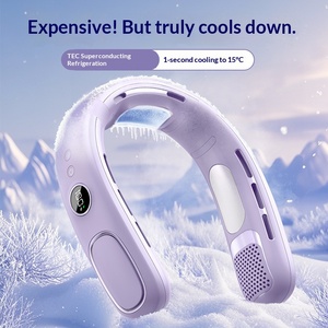 Ventilador portátil recargable por USB, diseño de cuello Mini, tres opciones de velocidad del viento, tecnología sin aspas sin hojas para uso doméstico al aire libre - Product Image 3