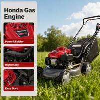 Tondeuse à gazon autotractée à moteur 4 temps thermique de qualité industrielle, bac de ramassage 150L, vitesse avant réglable, fonction mulching