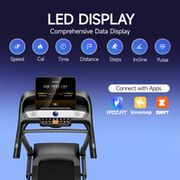 Tapis roulant pliable à vibrations 1,0-16 km/h, moteur BLDC 1,25 CV, appareil de fitness pour le corps