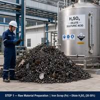 Sulfato de Hierro Ferroso 19.7% Fe Solubilidad 100% Cristal Soluble en Agua