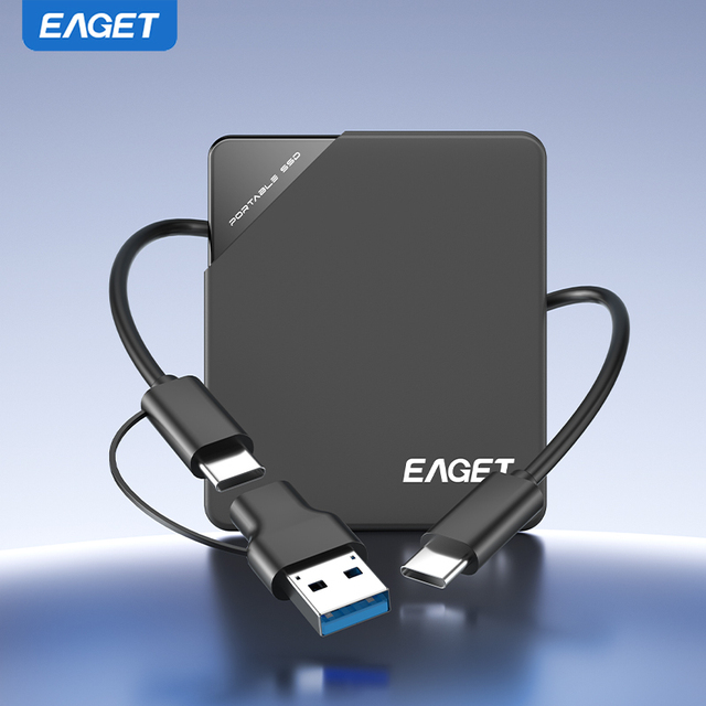 EAGET M9 High Speed PSSD Type-c 120GB/240GB/480GB/1TB/2TB Pssd OEM External Plastic Shell Hard Drives for Computer Portable SSD