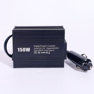 Convertisseur de courant pour voiture 150W AC, QC3.0, mini convertisseur de puissance, interface USB, alliage d'aluminium, technologie d'onde modifiée, 12V 110V/220V - Product Image 4