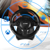 Volant de jeu programmable certifié CE C-STAR, moteur à vibrations de 27 cm de diamètre, plug & play, pour PC/Android