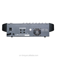 Mini-mixeur numérique professionnel BMG PMX 802R USB 8 canaux avec écho et DSP, en métal noir, garantie 12 mois, OEM
