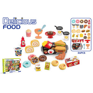 Ensemble de cuisine pour enfants, jeu de simulation, ustensiles de cuisine en plastique, jouets pour <span class=keywords><strong>maison</strong></span> de poupée, <span class=keywords><strong>steak</strong></span>, heure du thé, jouets <span class=keywords><strong>hamburger</strong></span>, kit de jouets - Product Image 4