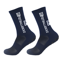 Chaussettes de football en polyester tricoté élastique antidérapantes avec semelle antidérapante pour adultes et jeunes, vente en gros