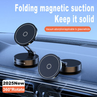 Nouveau support de téléphone portable magnétique pliable en verre pour tableau de bord de voiture 2026, rotation à 360 degrés, fixation magnétique puissante en métal