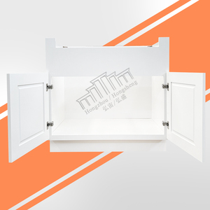 Armoires Shaker blanches en bois américain à vendre 36 "L X 34.5" H X 24 "<span class=keywords><strong>D</strong></span> Armoire <span class=keywords><strong>d</strong></span>'évier de ferme pour la cuisine Tablier au design moderne Armoire de base pour évier - Product Image 5