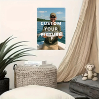 Letrero Metálico Personalizado con tu Imagen, Placa Decorativa Plana 2D Resistente para Pared, Decoración con Eslogan de Café, Placa Metálica para Colgar en la Pared, Decoración para Jardines