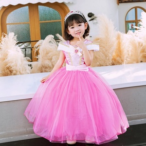 AuroraTulle Pink Princess <span class=keywords><strong>Aurora</strong></span> Girls TV & Movie Costume Dress Vestido <span class=keywords><strong>DE</strong></span> BODA largo y traje <span class=keywords><strong>de</strong></span> cumpleaños para niños Ropa - Product Image 4