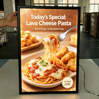 Panneau de menu de restaurant rétroéclairé LED 16x24 24x36 27x40 avec température de couleur personnalisable, certifié CE RoHS