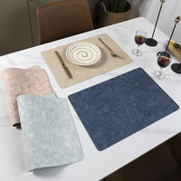 Nouveau Set de Table Carré Vintage en Plastique Cici PVC-531 – Imperméable, Anti-Huile, Isolation Thermique, Style Européen Simple pour Hôtels et Restaurants Occidentaux
