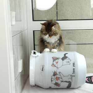 25L 50L 6Gal 13Gal Récipient à céréales haute capacité en HDPE de qualité alimentaire Seau en plastique Baril de nourriture pour chat Dog <span class=keywords><strong>Chow</strong></span> - Product Image 4