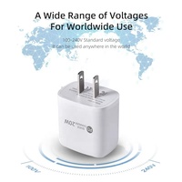 Pengisi Daya Portabel USB Tipe C Colokan EU US QC3.0 PD Pengisi Daya Cepat Dua Port Mini 20W Adaptor Listrik Laptop