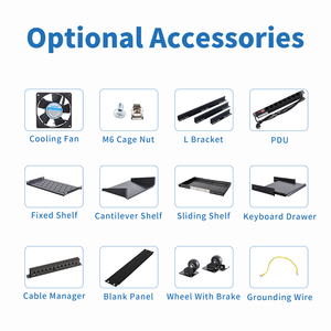 FINEN <span class=keywords><strong>WMG</strong></span> Serie 19-Zoll Wandmontiertes Serverrack, Robuste Konstruktion, Glasfront, Schnellverschluss-Seiten-/Rückwände, Stabile Versorgung - Product Image 4