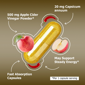 Top Quality Apple Cider <b>Vinegar</b> Capsules Convenient Digestive Support Promotes Steady Energy with Apple Cider 60 Capsules - Product Image 4