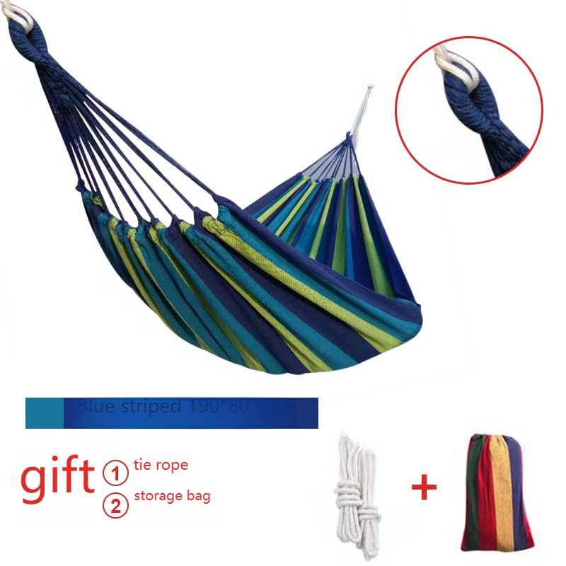 Blue stripes 190*80+rope+bag