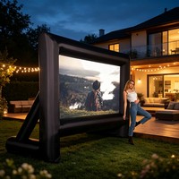 10-12-14-16FT 160 °   Écran de projection publicitaire gonflable à grand angle de vue pour événements en plein air et promotion de marque