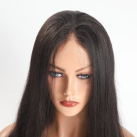 Perruque Lace Front HD en Cheveux Humains Vierges Vietnamiens Personnalisée, Densité 180%, Cuticules Alignées, Sans Colle, Lisse Naturel