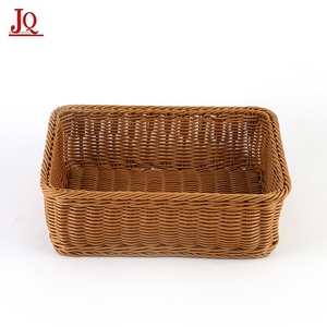 <span class=keywords><strong>Panier</strong></span> <span class=keywords><strong>à</strong></span> <span class=keywords><strong>pain</strong></span> carré en rotin plastique pour boulangerie professionnelle - Product Image 3