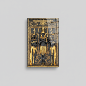 Arte en Vidrio de Anubis, Egipto, Panel Decorativo de Pared de Arte Moderno Art Deco, Lienzo Impreso para Colgar - Product Image 2