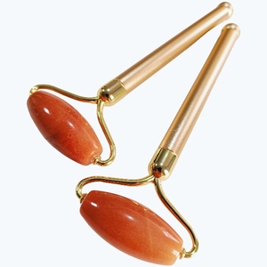 ลูกกลิ้งนวดหน้าหยกแดงธรรมชาติแบบพกพา  วัสดุโลหะผสมสังกะสี - Product Image 5