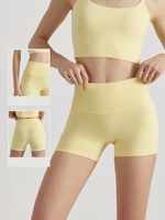 Shorts de yoga à compression effet seconde peau haute élasticité, taille haute, rehausseur de fessiers, short de sport galbant pour femme