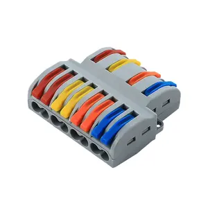 Universal terminal electric circuit wires connecting housing rainbow colors cable quick splitter connector factory stock