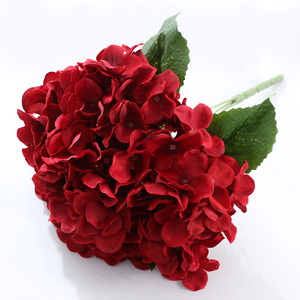 Commercio all'ingrosso fatto a mano vero tocco artificiale <span class=keywords><strong>ortensia</strong></span> a 5 teste stelo in plastica morbida per la casa natale decorazioni per eventi di san valentino - Product Image 6