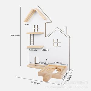 ชั้นวางของติดผนังไม้ 7 ชั้น สำหรับจัดเก็บของเล่น ตกแต่งบ้าน - Product Image 4