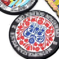 Écusson PVC personnalisé sur mesure, durable, en relief 3D, motif floral en dentelle, avec support thermocollant pour chapeaux