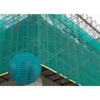 Filet de sécurité d'échafaudage de couleur bleu vert anti-poussière de débris de HDPE vierge 100% pour la construction