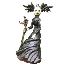 Venta al por mayor de la fábrica de resina estatuas decoración varita bruja - Product Image 1