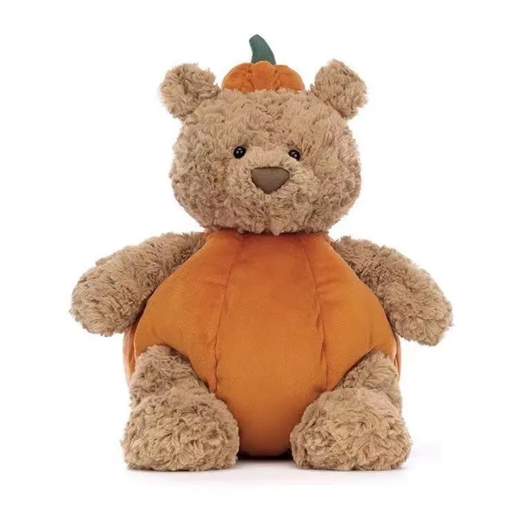 2024 nueva calabaza oso de peluche 45cm muñeca de Halloween de alta calidad oso de peluche suave juguete de peluche