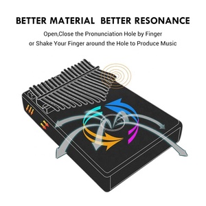 Kalimba-Dedo de Piano de pulgar Mbira para niños y adultos, instrumento transparente (NATURAL), 17 <span class=keywords><strong>teclas</strong></span>, canciones de música de caoba, acero Carb - Product Image 4