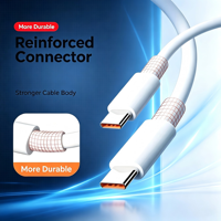 Câble de charge rapide USB A vers Type C 6A pour téléphones Android, gaine TPE, cœur en cuivre épais, protection anti-tension renforcée