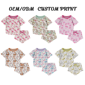 Set di <span class=keywords><strong>Abbigliamento</strong></span> per Ragazze Adolescenti in Tessuto Waffle Personalizzato, Completo <span class=keywords><strong>Estivo</strong></span> Due Pezzi Morbido per Boutique - Product Image 1