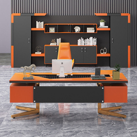 Ensemble de chaise de bureau de direction de luxe en cuir de selle modulaire en MDF facile à assembler avec un design moderne et des bienfaits pour la santé